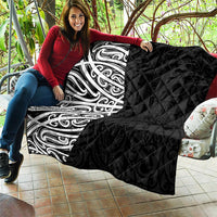 Black New Zealand Puhoro Maori Tattoo Quilt