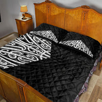 Black New Zealand Puhoro Maori Tattoo Quilt Bed Set