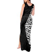 Black New Zealand Puhoro Maori Tattoo Tank Maxi Dress