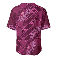 Pink Aloha Hawaii Baseball Jersey Hawaiian Kakau Ohia Lehua Lei LT14 - Polynesian Pride