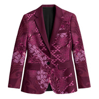 Pink Aloha Hawaii Blazer Hawaiian Kakau Ohia Lehua Lei LT14 Unisex Pink - Polynesian Pride