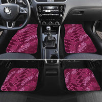 Pink Aloha Hawaii Car Mats Hawaiian Kakau Ohia Lehua Lei - Polynesian Pride
