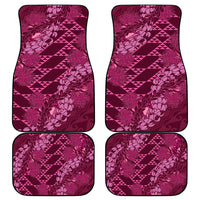 Pink Aloha Hawaii Car Mats Hawaiian Kakau Ohia Lehua Lei - Polynesian Pride