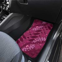 Pink Aloha Hawaii Car Mats Hawaiian Kakau Ohia Lehua Lei - Polynesian Pride