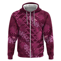 Pink Aloha Hawaii Hoodie Hawaiian Kakau Ohia Lehua Lei - Polynesian Pride