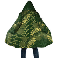 Green Aloha Hawaii Cloak Hawaiian Kakau Ohia Lehua Lei - Polynesian Pride