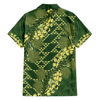 Green Aloha Hawaii Hawaiian Shirt Hawaiian Kakau Ohia Lehua Lei - Polynesian Pride