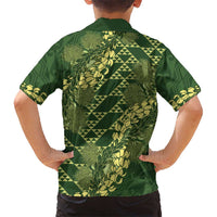 Green Aloha Hawaii Hawaiian Shirt Hawaiian Kakau Ohia Lehua Lei - Polynesian Pride