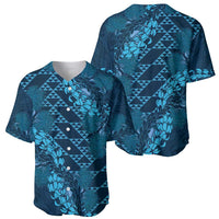 Naval Night Aloha Hawaii Baseball Jersey Hawaiian Kakau Ohia Lehua Lei LT14 - Polynesian Pride
