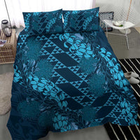 Naval Night Aloha Hawaii Bedding Set Hawaiian Kakau Ohia Lehua Lei - Polynesian Pride