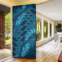Naval Night Aloha Hawaii Door Cover Hawaiian Kakau Ohia Lehua Lei - Polynesian Pride