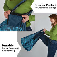 Naval Night Aloha Hawaii Grocery Bag Hawaiian Kakau Ohia Lehua Lei - Polynesian Pride