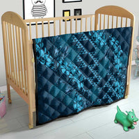 Naval Night Aloha Hawaii Quilt Hawaiian Kakau Ohia Lehua Lei - Polynesian Pride