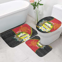 Personalised PNG Morobe Provins Bathroom Set Papua New Guinea Plumeria Melanesian Pattern - Polynesian Pride