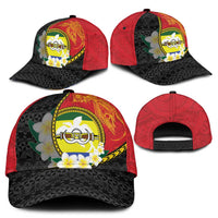 PNG Morobe Provins Classic Cap Papua New Guinea Plumeria Melanesian Pattern - Polynesian Pride