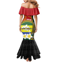 Personalised PNG Morobe Provins Family Matching Mermaid Dress and Hawaiian Shirt Papua New Guinea Plumeria Melanesian Pattern - Polynesian Pride