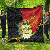 Personalised PNG Morobe Provins Quilt Papua New Guinea Plumeria Melanesian Pattern - Polynesian Pride