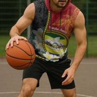 Personalised PNG Morobe Provins Sleeveless Hoodie Papua New Guinea Plumeria Melanesian Pattern - Polynesian Pride