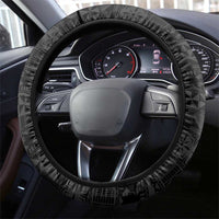 PNG Morobe Provins Steering Wheel Cover Papua New Guinea Plumeria Melanesian Pattern LT14 - Polynesian Pride