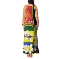 Personalised PNG Morobe Provins Tank Maxi Dress Papua New Guinea Plumeria Melanesian Pattern - Polynesian Pride