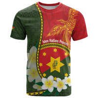Personalised PNG Isten Hailans Provins T Shirt Papua New Guinea Plumeria Melanesian Pattern - Polynesian Pride
