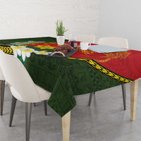 Personalised PNG Isten Hailans Provins Tablecloth Papua New Guinea Plumeria Melanesian Pattern - Polynesian Pride