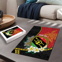 Personalised PNG Sauten Hailans Puzzle Papua New Guinea Plumeria Melanesian Pattern - Polynesian Pride