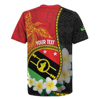 Personalised PNG Sauten Hailans Rugby Jersey Papua New Guinea Plumeria Melanesian Pattern - Polynesian Pride