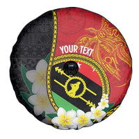 Personalised PNG Sauten Hailans Spare Tire Cover Papua New Guinea Plumeria Melanesian Pattern - Polynesian Pride
