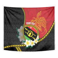 Personalised PNG Sauten Hailans Tapestry Papua New Guinea Plumeria Melanesian Pattern - Polynesian Pride