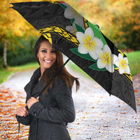 Personalised PNG Sauten Hailans Umbrella Papua New Guinea Plumeria Melanesian Pattern - Polynesian Pride
