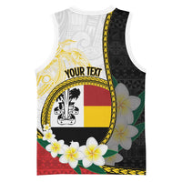 Personalised PNG Madang Provins Basketball Jersey Papua New Guinea Plumeria Melanesian Pattern - Polynesian Pride
