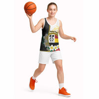 Personalised PNG Madang Provins Basketball Jersey Papua New Guinea Plumeria Melanesian Pattern - Polynesian Pride