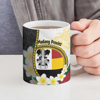 Personalised PNG Madang Provins Ceramic Mug Papua New Guinea Plumeria Melanesian Pattern - Polynesian Pride