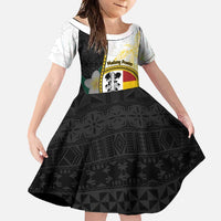 Personalised PNG Madang Provins Family Matching Off Shoulder Maxi Dress and Hawaiian Shirt Papua New Guinea Plumeria Melanesian Pattern - Polynesian Pride