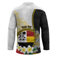 Personalised PNG Madang Provins Hockey Jersey Papua New Guinea Plumeria Melanesian Pattern - Polynesian Pride