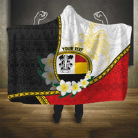 Personalised PNG Madang Provins Hooded Blanket Papua New Guinea Plumeria Melanesian Pattern - Polynesian Pride