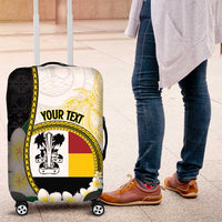 Personalised PNG Madang Provins Luggage Cover Papua New Guinea Plumeria Melanesian Pattern - Polynesian Pride