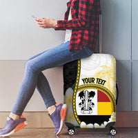 Personalised PNG Madang Provins Luggage Cover Papua New Guinea Plumeria Melanesian Pattern - Polynesian Pride