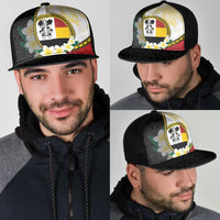 PNG Madang Provins Mesh Trucker Cap Papua New Guinea Plumeria Melanesian Pattern LT14 - Polynesian Pride