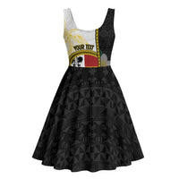 Personalised PNG Madang Provins Midi Dress Papua New Guinea Plumeria Melanesian Pattern - Polynesian Pride