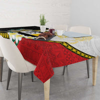 Personalised PNG Madang Provins Tablecloth Papua New Guinea Plumeria Melanesian Pattern - Polynesian Pride