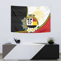 Personalised PNG Madang Provins Tapestry Papua New Guinea Plumeria Melanesian Pattern - Polynesian Pride