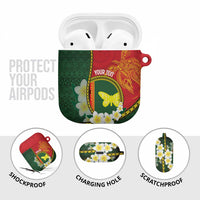 Personalised PNG Oro Provins AirPods Case Papua New Guinea Plumeria Melanesian Pattern - Polynesian Pride