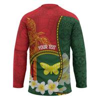 Personalised PNG Oro Provins Hockey Jersey Papua New Guinea Plumeria Melanesian Pattern LT14 - Polynesian Pride