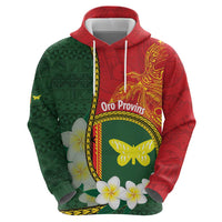 Personalised PNG Oro Provins Hoodie Papua New Guinea Plumeria Melanesian Pattern - Polynesian Pride