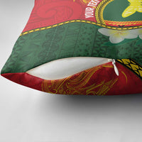Personalised PNG Oro Provins Pillow Cover Papua New Guinea Plumeria Melanesian Pattern LT14 - Polynesian Pride