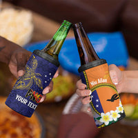 Personalised PNG Niu Ailan 4 in 1 Can Cooler Tumbler Papua New Guinea Plumeria Melanesian Pattern - Polynesian Pride