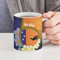 Personalised PNG Niu Ailan Ceramic Mug Papua New Guinea Plumeria Melanesian Pattern - Polynesian Pride