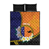 Personalised PNG Niu Ailan Quilt Bed Set Papua New Guinea Plumeria Melanesian Pattern - Polynesian Pride